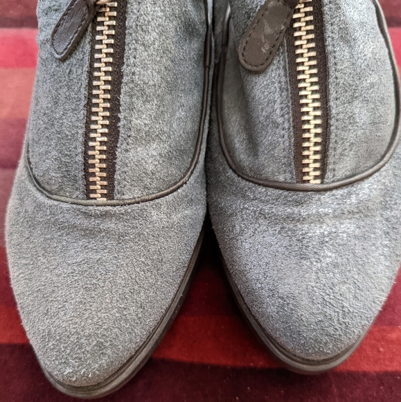 SHELLYS LONDON Blue Suede Platform Shoes Size 7.5 - Picture 3 of 9